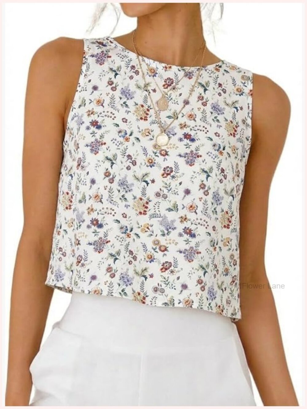 Womens Linen Crop Tank Top Sleeveless High Neck Summer Beach Top